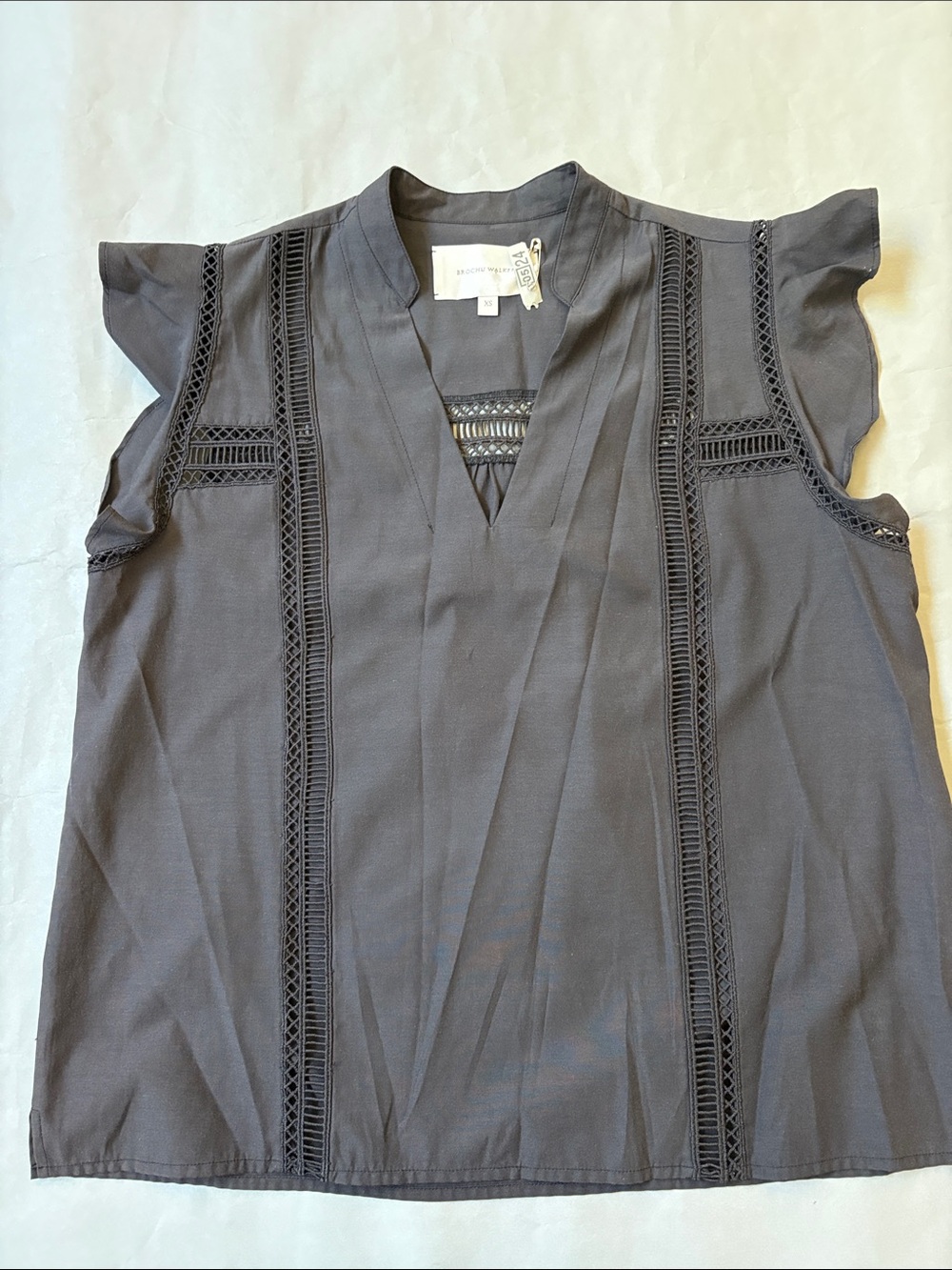 Brochu Walker Blouse. Grey. XS